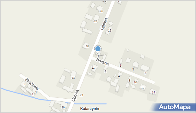 Katarzynin, Boczna, 3, mapa Katarzynin