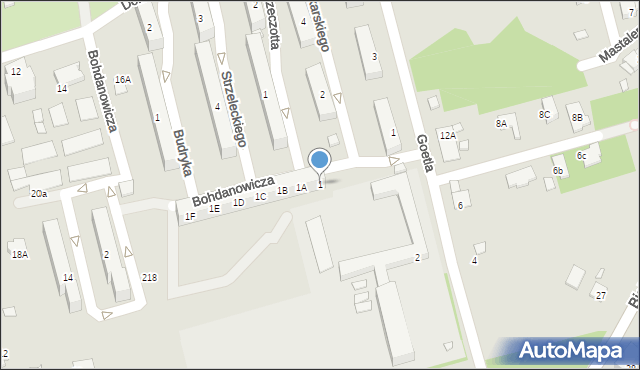 Katowice, Bohdanowicza Karola, 1, mapa Katowic