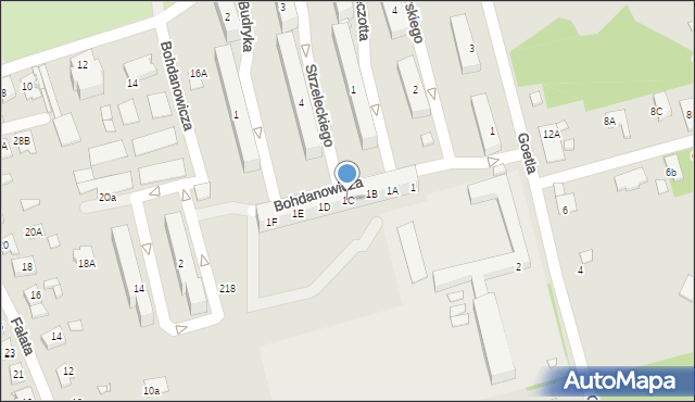 Katowice, Bohdanowicza Karola, 1C, mapa Katowic