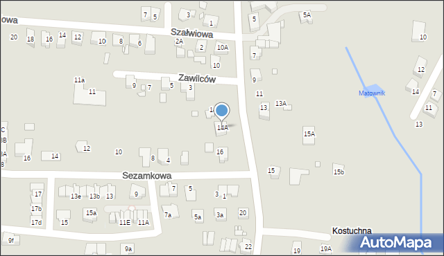 Katowice, Boya-Żeleńskiego Tadeusza, 14A, mapa Katowic
