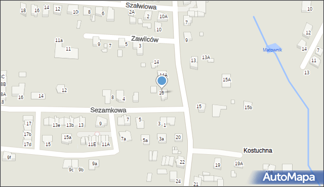 Katowice, Boya-Żeleńskiego Tadeusza, 16, mapa Katowic