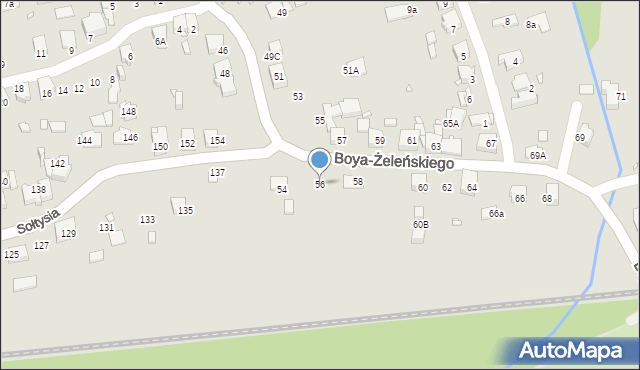 Katowice, Boya-Żeleńskiego Tadeusza, 56, mapa Katowic