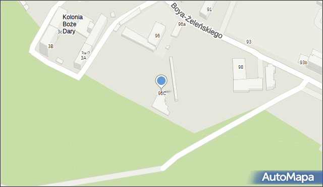 Katowice, Boya-Żeleńskiego Tadeusza, 96C, mapa Katowic