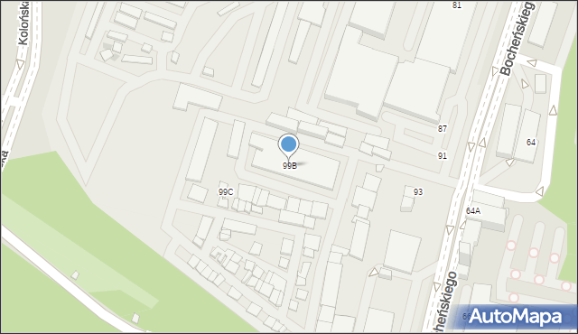 Katowice, Bocheńskiego Feliksa, 99B, mapa Katowic