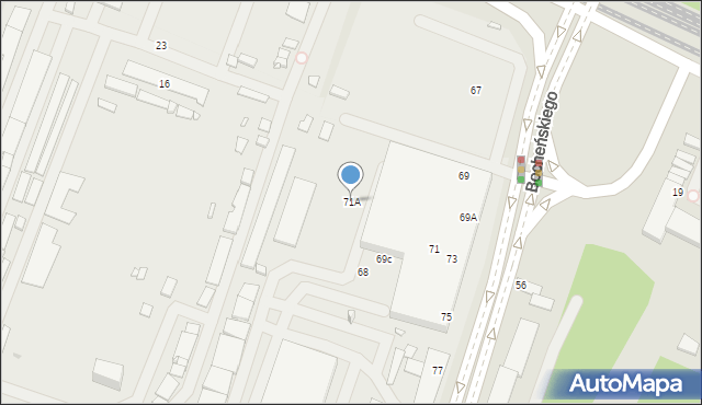 Katowice, Bocheńskiego Feliksa, 71A, mapa Katowic
