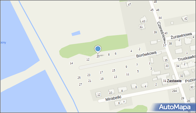 Kazimierów, Borówkowa, 10, mapa Kazimierów