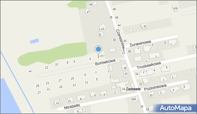 Kazimierów, Borówkowa, 2, mapa Kazimierów
