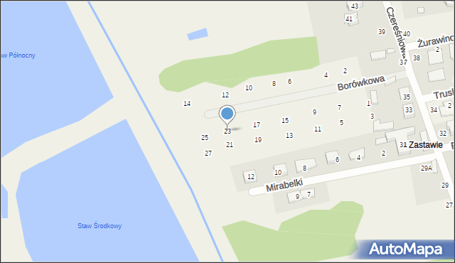 Kazimierów, Borówkowa, 23, mapa Kazimierów