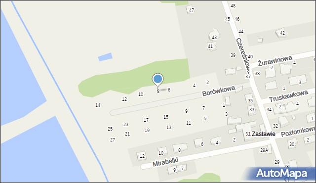 Kazimierów, Borówkowa, 8, mapa Kazimierów