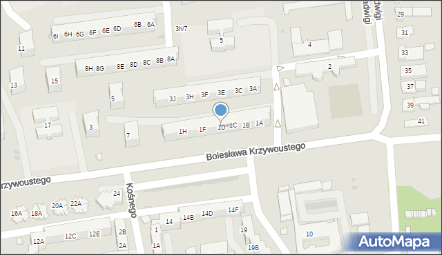 Kędzierzyn-Koźle, Bolesława Śmiałego, 1D, mapa Kędzierzyna-Koźle