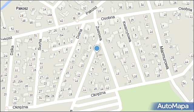 Kielce, Boczna, 1, mapa Kielc