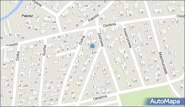 Kielce, Boczna, 4, mapa Kielc