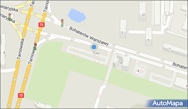 Kielce, Bohaterów Warszawy, 2a, mapa Kielc