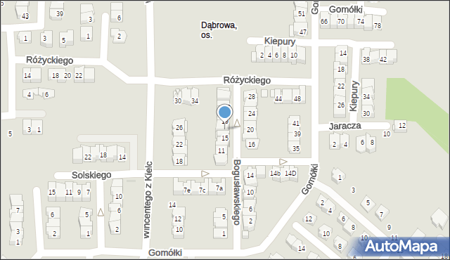 Kielce, Bogusławskiego Wojciecha, 17, mapa Kielc