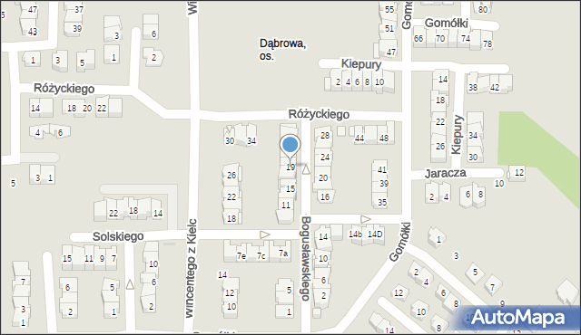 Kielce, Bogusławskiego Wojciecha, 19, mapa Kielc