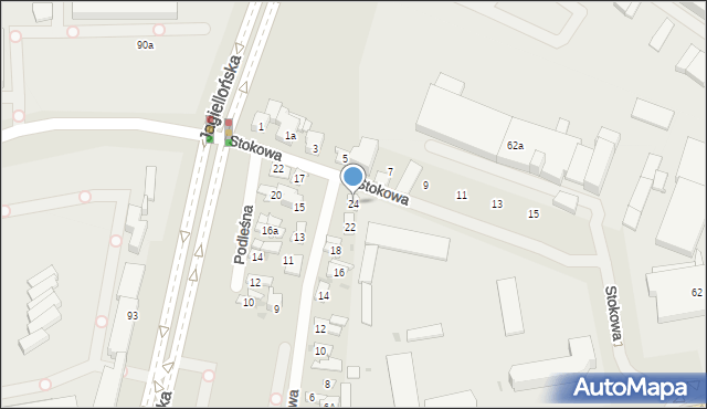 Kielce, Borowa, 24, mapa Kielc