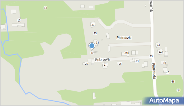 Kielce, Bobrowa, 31, mapa Kielc
