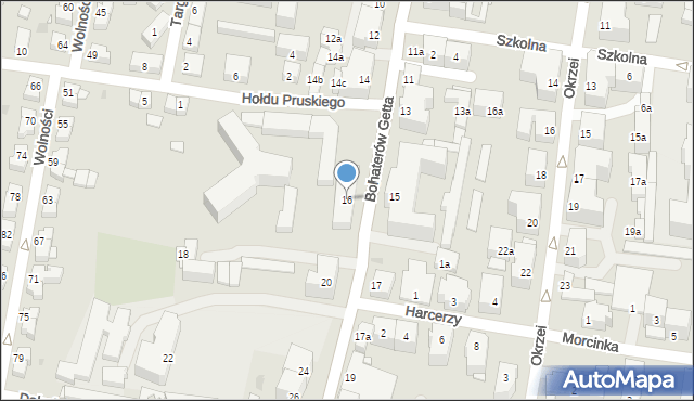 Kłodzko, Bohaterów Getta, 16, mapa Kłodzka