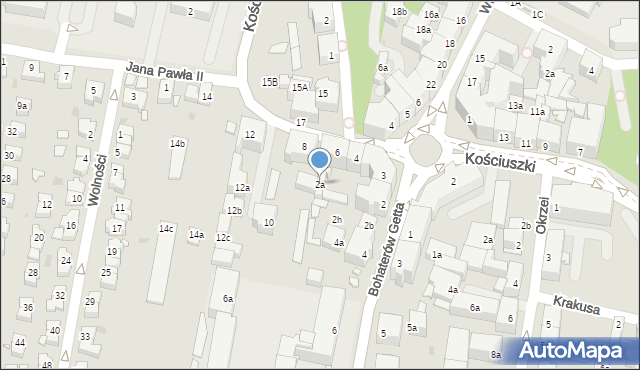 Kłodzko, Bohaterów Getta, 2a, mapa Kłodzka