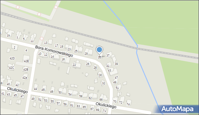 Kluczbork, Bora-Komorowskiego Tadeusza, gen., 35, mapa Kluczbork