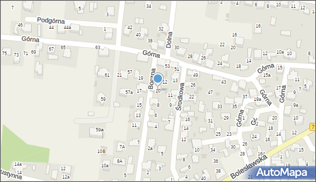 Klucze, Boczna, 10, mapa Klucze