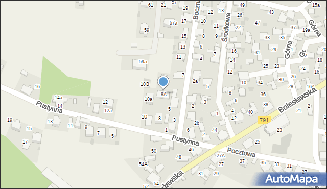 Klucze, Boczna, 8A, mapa Klucze