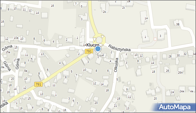 Klucze, Bolesławska, 1, mapa Klucze