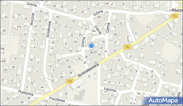 Klucze, Bolesławska, 24, mapa Klucze