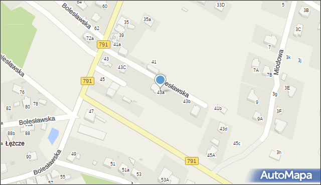 Klucze, Bolesławska, 43a, mapa Klucze