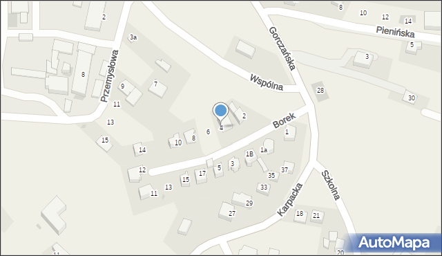 Kluszkowce, Borek, 4, mapa Kluszkowce