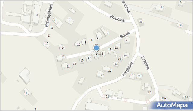 Kluszkowce, Borek, 5, mapa Kluszkowce