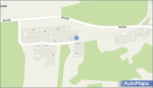 Kłyżów, Borek, 13, mapa Kłyżów