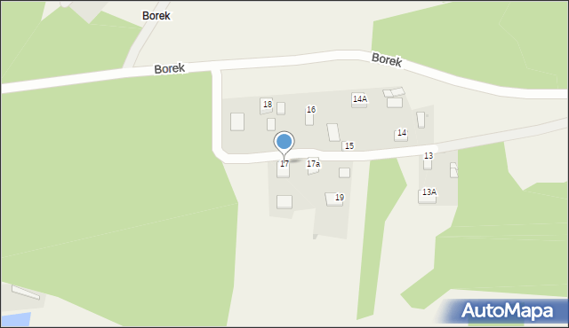 Kłyżów, Borek, 17, mapa Kłyżów