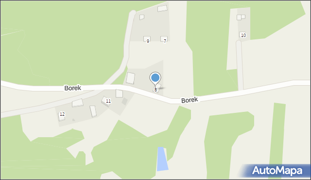 Kłyżów, Borek, 8, mapa Kłyżów
