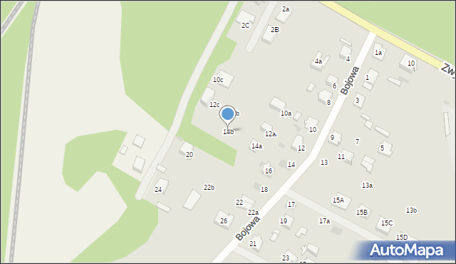 Knurów, Bojowa, 14b, mapa Knurów