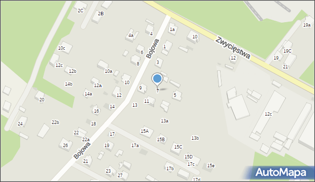 Knurów, Bojowa, 7, mapa Knurów