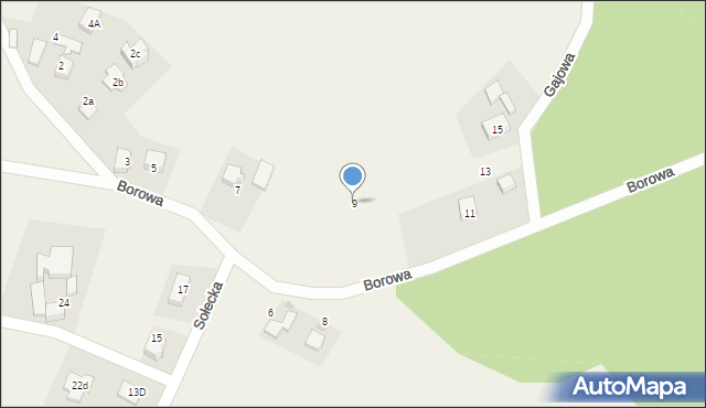 Kobielice, Borowa, 9, mapa Kobielice