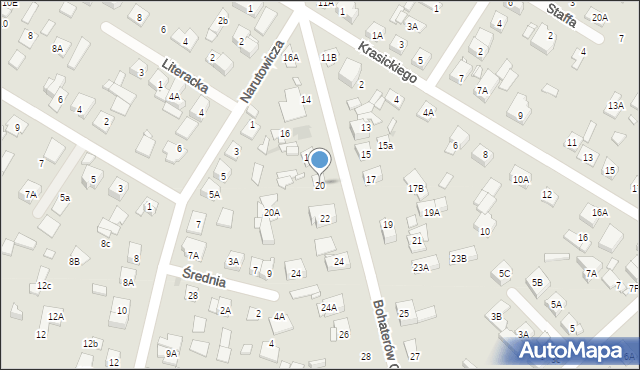 Kobyłka, Bohaterów Ossowa, 20, mapa Kobyłka