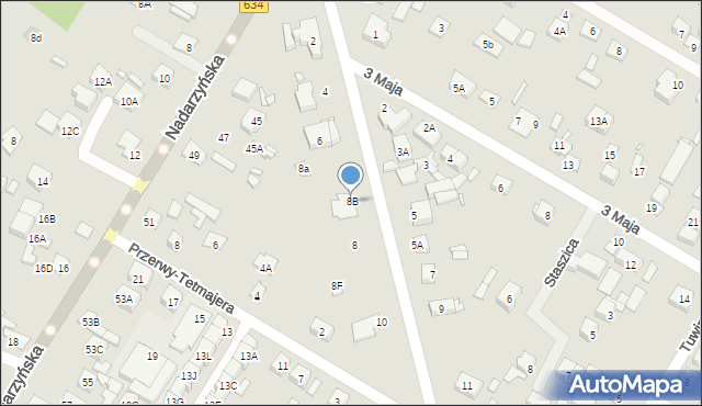 Kobyłka, Bohaterów Ossowa, 8B, mapa Kobyłka