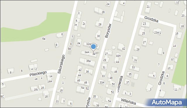 Kobyłka, Borysów, 34, mapa Kobyłka