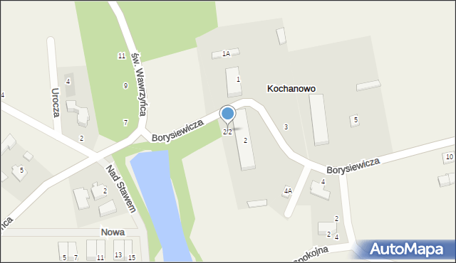 Kochanowo, Borysiewicza, ks., 2/2, mapa Kochanowo
