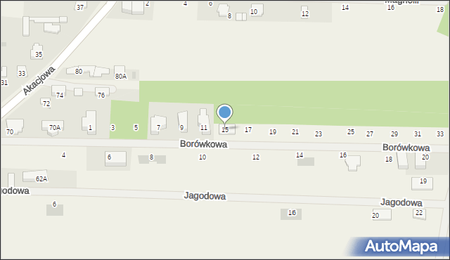 Koczargi Stare, Borówkowa, 15, mapa Koczargi Stare