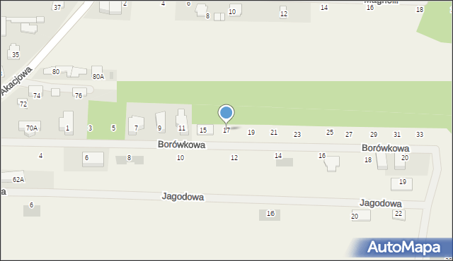 Koczargi Stare, Borówkowa, 17, mapa Koczargi Stare