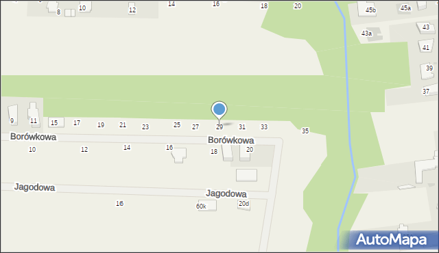 Koczargi Stare, Borówkowa, 29, mapa Koczargi Stare