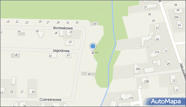 Koczargi Stare, Borówkowa, 32, mapa Koczargi Stare