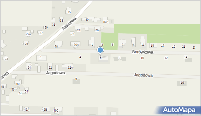 Koczargi Stare, Borówkowa, 6, mapa Koczargi Stare