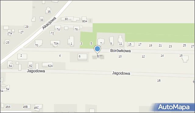 Koczargi Stare, Borówkowa, 8, mapa Koczargi Stare