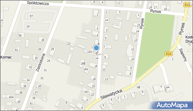 Kodeń, Bojarska, 12, mapa Kodeń