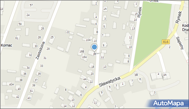 Kodeń, Bojarska, 16, mapa Kodeń