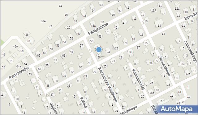 Kolbuszowa, Bora-Komorowskiego Tadeusza, gen., 26, mapa Kolbuszowa